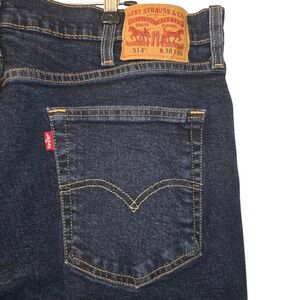 Men's Blue Jeans 38x30 Levi's 514 Regular Fit Straight Leg Blue Levi's Flex